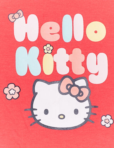 T-shirt manches courtes Hello Kitty rose cerise bébé fille