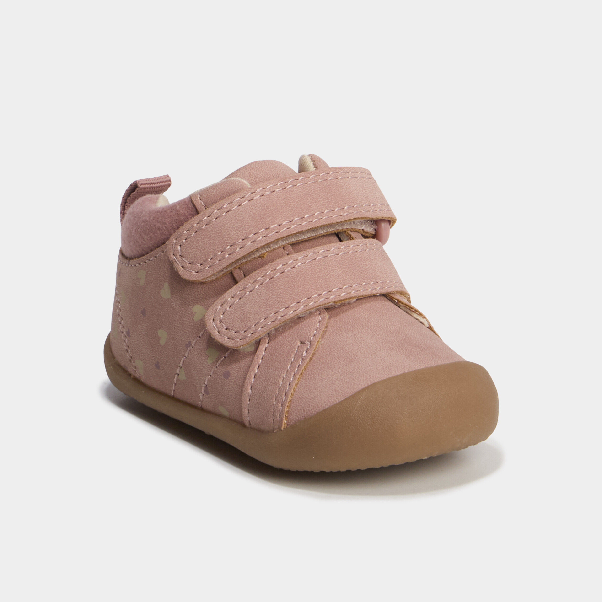 Bottillons à scratchs semelle souple violet bébé fille LH