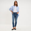 Jean stretch slim 7/8 &egrave;me denim stone femme