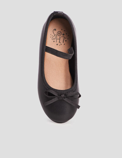 Ballerines avec noeud noir fille