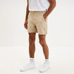 Short droit stretch poches zipp&eacute;es beige homme