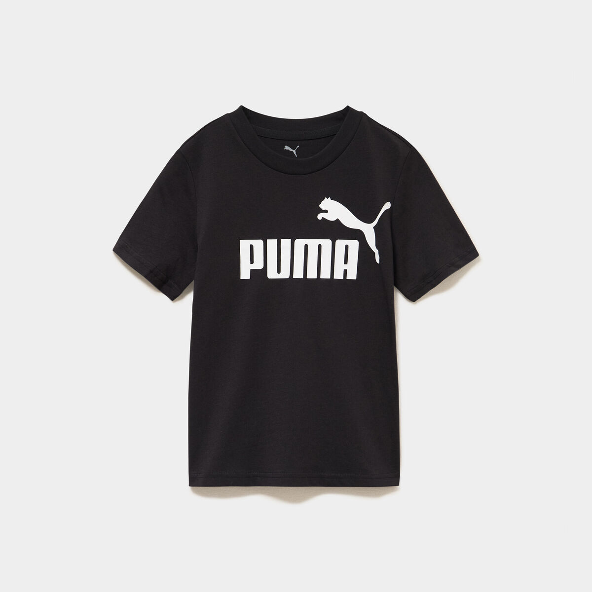 T-shirt manches courtes coton Puma noir gar&ccedil;on