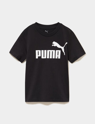 T-shirt manches courtes coton Puma noir gar&ccedil;on