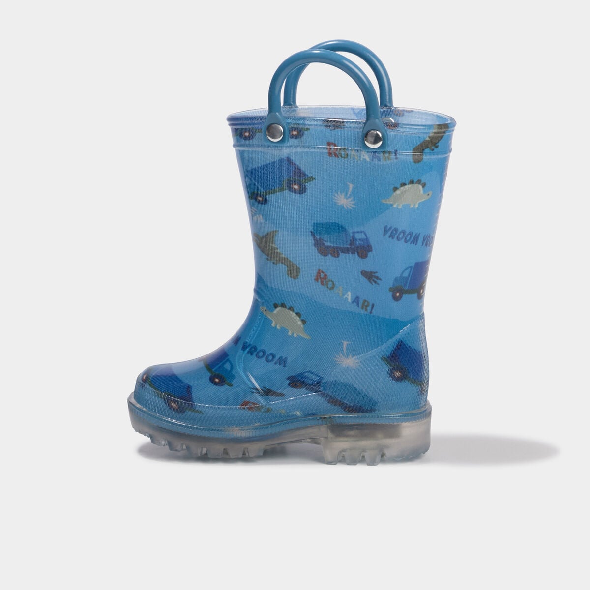 Bottes de pluie lumineuses bleu b&eacute;b&eacute; gar&ccedil;on