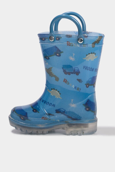 Bottes de pluie lumineuses bleu b&eacute;b&eacute; gar&ccedil;on