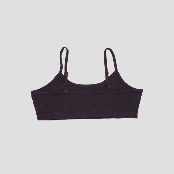 Lot 2 brassières coton noir fille