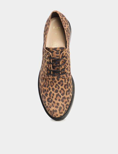 Derbies en cuir multicolore femme