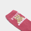 Lot 5 paires chaussettes m&eacute;lange coton bordeaux fille