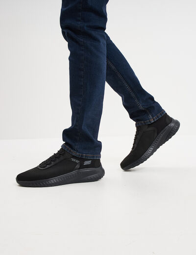 Baskets running à lacets élastiqués noir homme