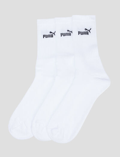 Lot 3 paires chaussettes Puma blanc homme