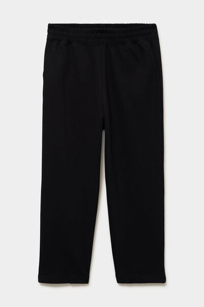 Pantalon de jogging molletonn&eacute; regular noir homme