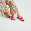Sandales à brides crochet rose fushia femme