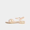 Sandales avec strass jaune or fille