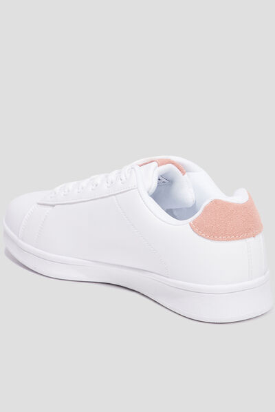 Tennis basses à lacets Creeks rose femme