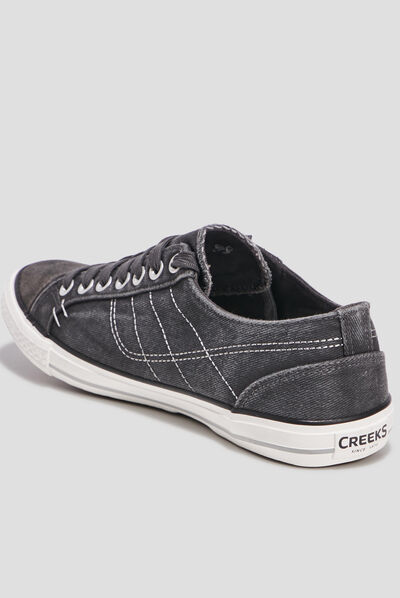 Tennis en toile à lacets Creeks gris homme