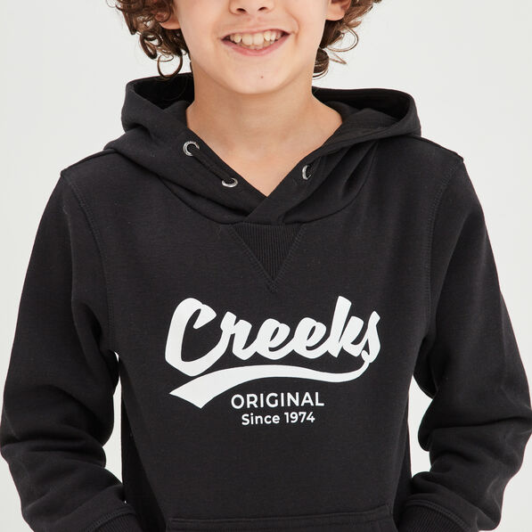 sweat a capuche hoodie droit creeks noir garcon Sweat à capuche hoodie droit Creeks noir garçon