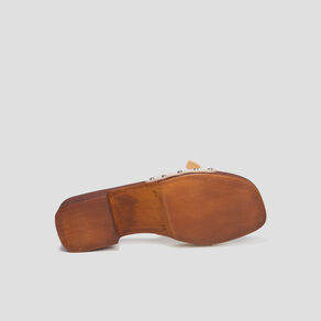 mules sabots a boucles en cuir creeks jaune or femme Mules sabots à boucles en cuir Creeks jaune or femme