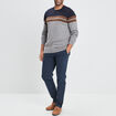 Pull manches longues gris homme