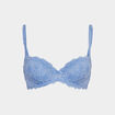 Soutien-gorge emboîtant paddé dentelle bleu clair femme
