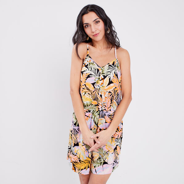 combishort courte droite fluide noir femme Combishort courte droite fluide noir femme