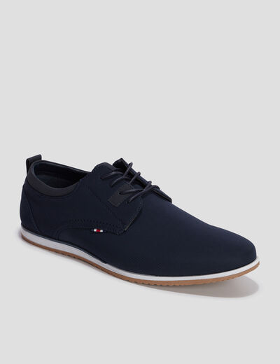 Derbies texturées à lacets bleu marine homme
