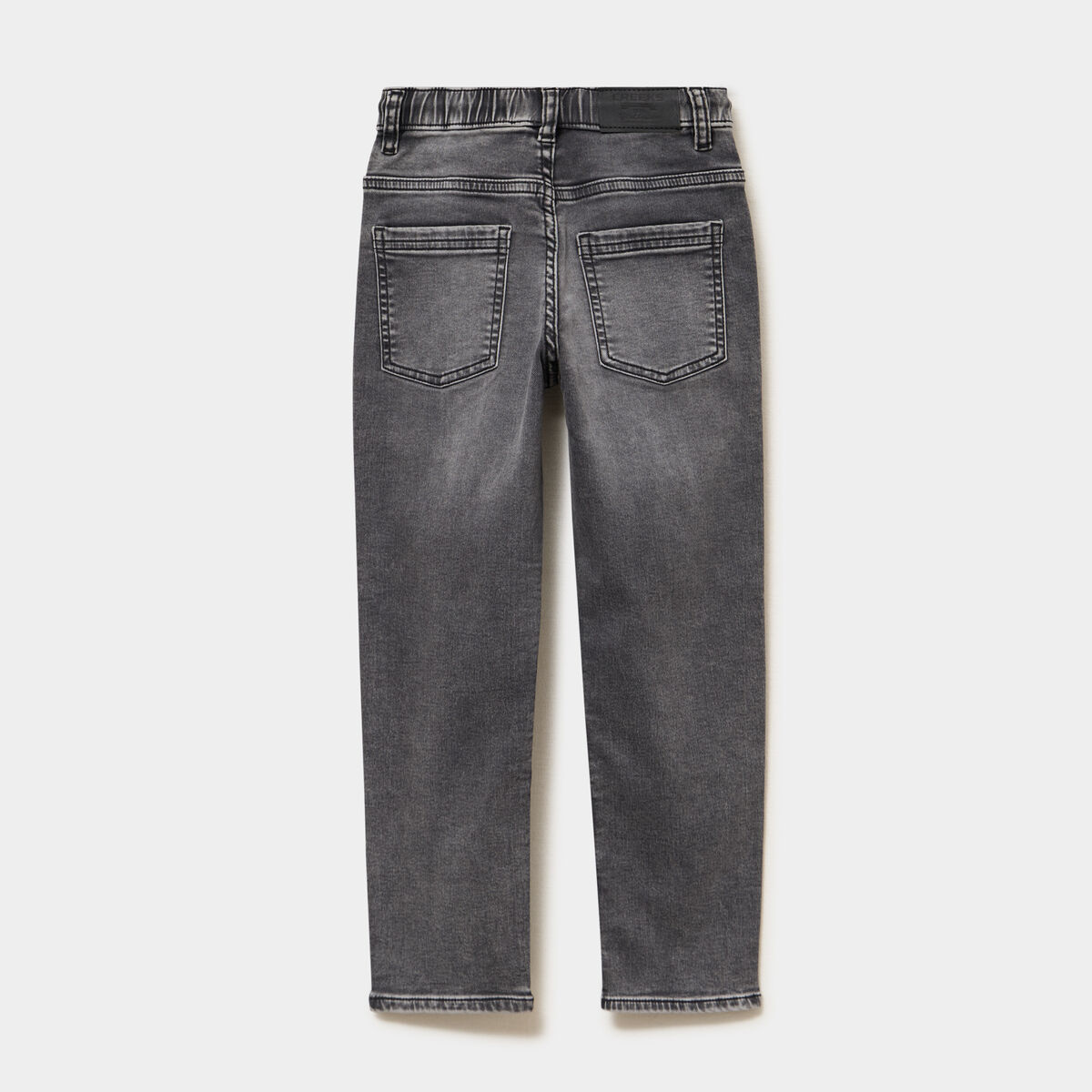 Jeans jogger droit taille &eacute;lastiqu&eacute;e denim gris gar&ccedil;on
