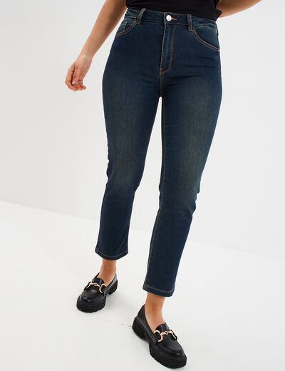 Jean stretch slim 7/8 ème denim dirty femme