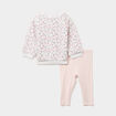 Ensemble sweat et legging ecru bébé fille