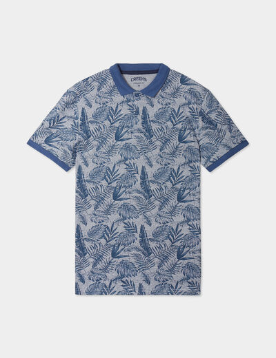 Polo droit manches courtes coton Creeks bleu marine homme