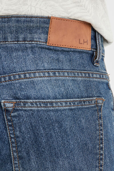 Jeans straight effet délavé denim double stone homme