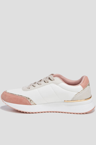 Baskets running Mosquitos rose femme