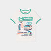 T-shirt manches courtes coton Creeks blanc garçon