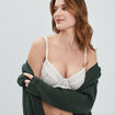 Soutien-gorge emboîtant micro dentelle ivoire femme