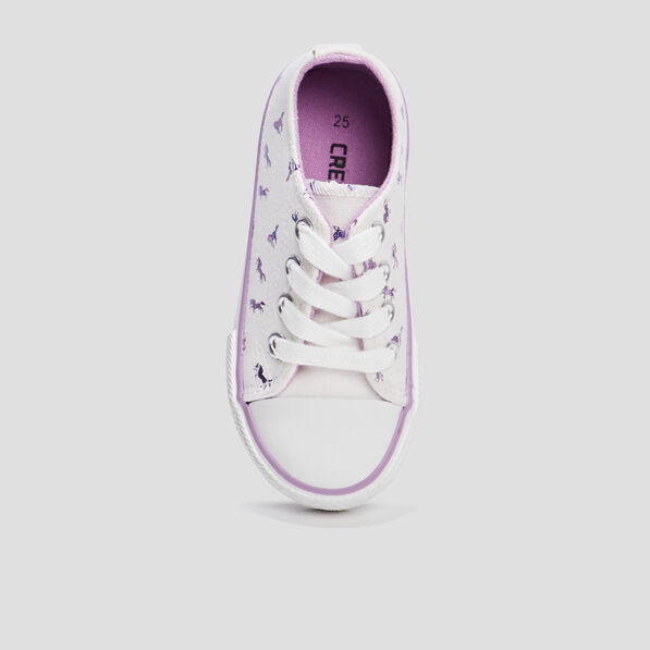 tennis en toile a lacets creeks blanc fille Tennis en toile à lacets Creeks blanc fille