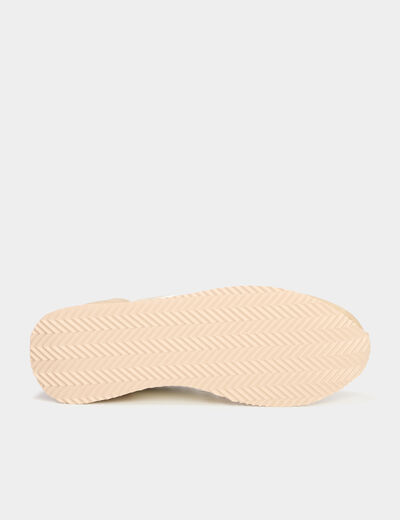 Baskets bi-matière à lacets Creeks sable femme