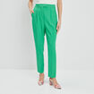 Pantalon jambes larges à pinces vert menthe femme