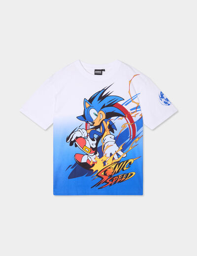 T-shirt manches courtes coton Sonic multicolore garçon