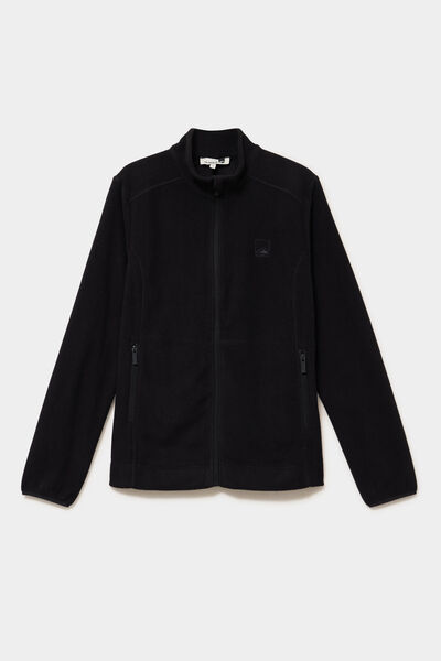 Veste polaire zipp&eacute; manches longues noir femme