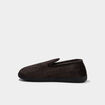 Pantoufles fourr&eacute;es bout rond vert kaki homme