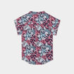 Chemise manches courtes nouée bleu marine fille