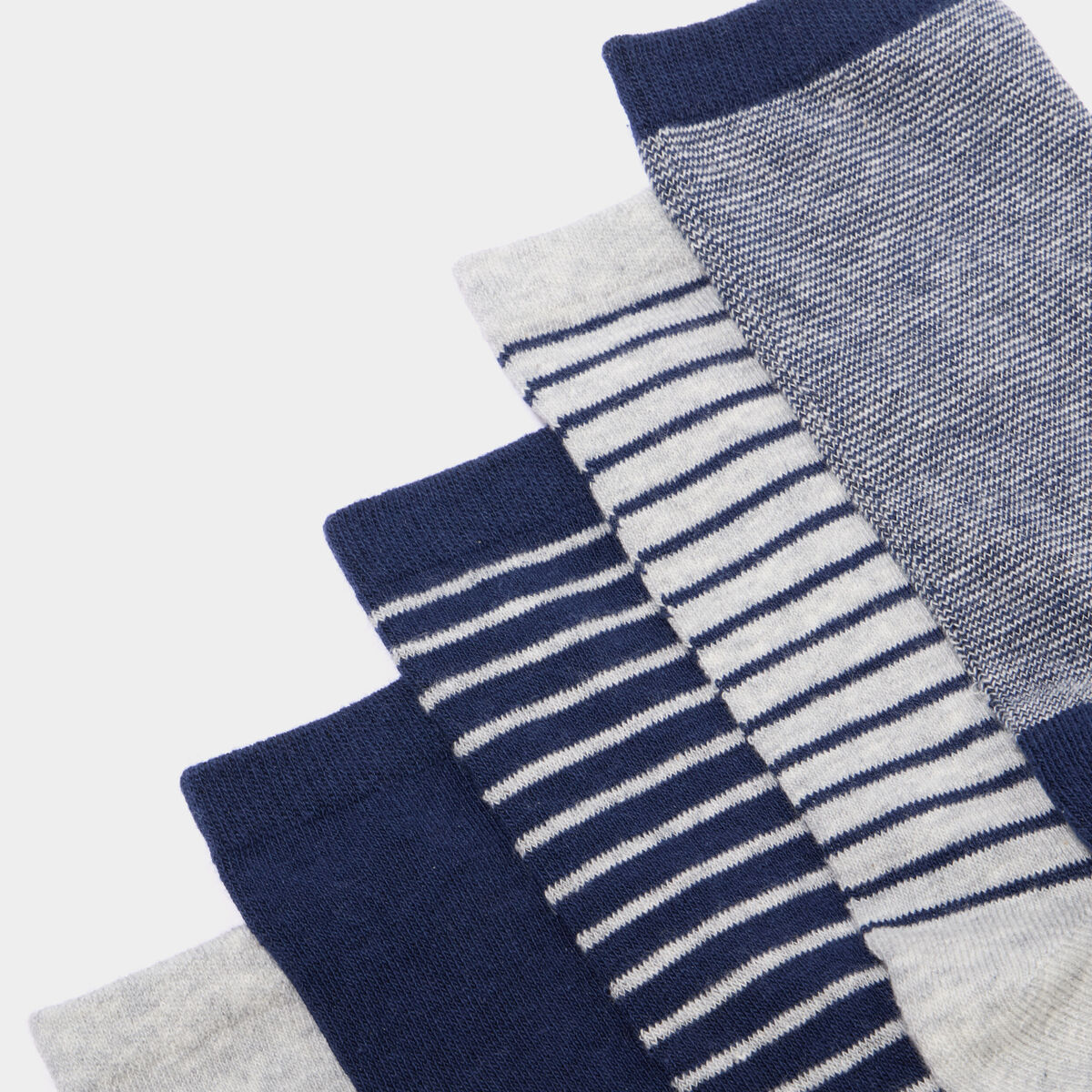 Lot 5 paires chaussettes gris gar&ccedil;on