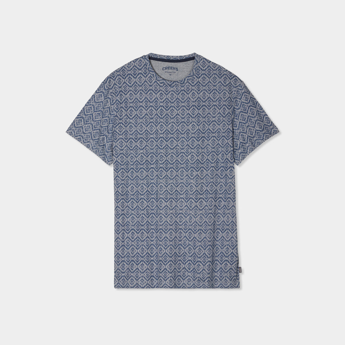 T-shirt manches courtes col rond bleu marine homme