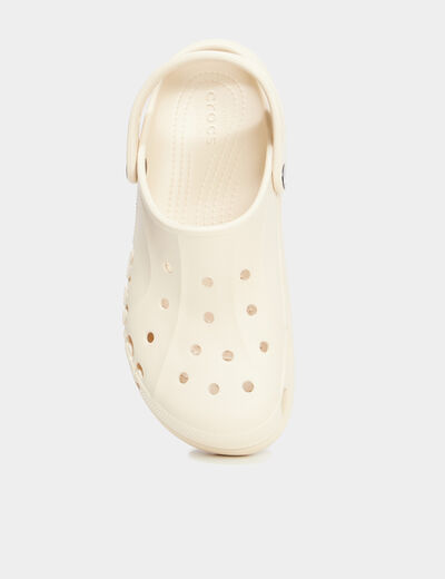 Sabots compens&eacute;es Crocs marron clair femme
