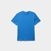 T-shirt droit en coton manches courtes bleu homme