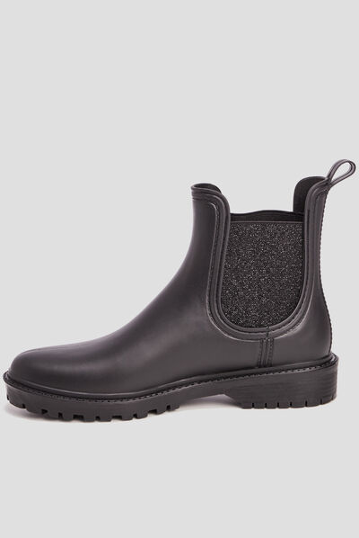 Bottes de pluie chelsea noir femme