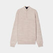 Pull col camionneur zipp&eacute; gris clair homme