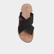 Sandales en cuir noir homme