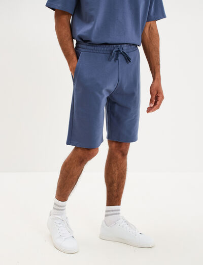 Short de jogging taille &eacute;lastiqu&eacute;e l&eacute;ger bleu homme