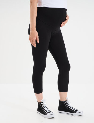 Legging 7/8ème grossesse noir femme maternité