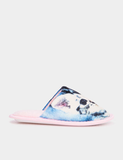 Chaussons mules rose fille